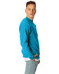 Hanes Unisex Ecosmart® 50/50 Crewneck Sweatshirt TEAL ModelSide