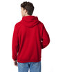 Hanes Unisex Ecosmart® 50/50 Pullover Hooded Sweatshirt deep red ModelBack
