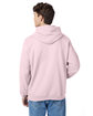 Hanes Unisex Ecosmart® 50/50 Pullover Hooded Sweatshirt pale pink ModelBack