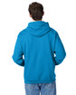 Hanes Unisex Ecosmart® 50/50 Pullover Hooded Sweatshirt teal ModelBack