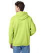 Hanes Unisex Ecosmart® 50/50 Pullover Hooded Sweatshirt safety green ModelBack