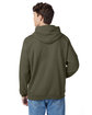 Hanes Unisex Ecosmart® 50/50 Pullover Hooded Sweatshirt fatigue green ModelBack