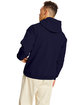 Hanes Unisex Ecosmart® 50/50 Pullover Hooded Sweatshirt athletic navy ModelBack