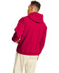 Hanes Unisex Ecosmart® 50/50 Pullover Hooded Sweatshirt athletic crimson ModelBack