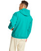 Hanes Unisex Ecosmart® 50/50 Pullover Hooded Sweatshirt athletic teal ModelBack