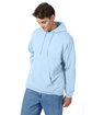 Hanes Unisex Ecosmart® 50/50 Pullover Hooded Sweatshirt light blue ModelQrt