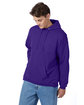 Hanes Unisex Ecosmart® 50/50 Pullover Hooded Sweatshirt purple ModelQrt