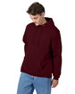Hanes Unisex Ecosmart® 50/50 Pullover Hooded Sweatshirt maroon ModelQrt