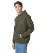 Hanes Unisex Ecosmart® 50/50 Pullover Hooded Sweatshirt fatigue green ModelQrt