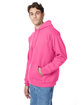 Hanes Unisex Ecosmart® 50/50 Pullover Hooded Sweatshirt safety pink ModelQrt
