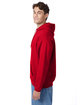 Hanes Unisex Ecosmart® 50/50 Pullover Hooded Sweatshirt deep red ModelSide