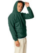 Hanes Unisex Ecosmart® 50/50 Pullover Hooded Sweatshirt deep forest ModelSide