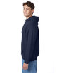 Hanes Unisex Ecosmart® 50/50 Pullover Hooded Sweatshirt navy ModelSide