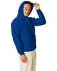 Hanes Unisex Ecosmart® 50/50 Pullover Hooded Sweatshirt deep royal ModelSide