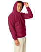 Hanes Unisex Ecosmart® 50/50 Pullover Hooded Sweatshirt cardinal ModelSide