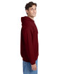 Hanes Unisex Ecosmart® 50/50 Pullover Hooded Sweatshirt athltc cardinal ModelSide