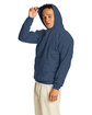 Hanes Unisex Ecosmart® 50/50 Pullover Hooded Sweatshirt heather navy ModelSide