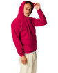 Hanes Unisex Ecosmart® 50/50 Pullover Hooded Sweatshirt athletic crimson ModelSide