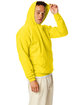 Hanes Unisex Ecosmart® 50/50 Pullover Hooded Sweatshirt athletic yellow ModelSide