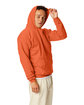 Hanes Unisex Ecosmart® 50/50 Pullover Hooded Sweatshirt texas orange ModelSide