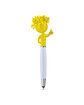 MopToppers Thumbs Up Screen Cleaner With Stylus Pen yellow ModelBack