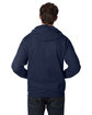 Hanes Adult 7.8 oz. EcoSmart® 50/50 Full-Zip Hooded Sweatshirt navy ModelBack