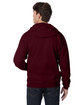 Hanes Adult 7.8 oz. EcoSmart® 50/50 Full-Zip Hooded Sweatshirt maroon ModelBack