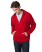 Hanes Adult 7.8 oz. EcoSmart® 50/50 Full-Zip Hooded Sweatshirt deep red ModelQrt