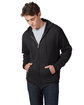 Hanes Adult 7.8 oz. EcoSmart® 50/50 Full-Zip Hooded Sweatshirt black ModelQrt