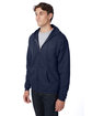 Hanes Adult 7.8 oz. EcoSmart® 50/50 Full-Zip Hooded Sweatshirt navy ModelQrt