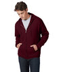 Hanes Adult 7.8 oz. EcoSmart® 50/50 Full-Zip Hooded Sweatshirt maroon ModelQrt
