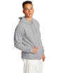 Hanes Adult 7.8 oz. EcoSmart® 50/50 Full-Zip Hooded Sweatshirt light steel ModelSide