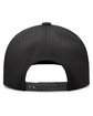 Pacific Headwear Weekender Perforated Snapback Cap black/ blk/ wht ModelBack