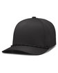Pacific Headwear Weekender Perforated Snapback Cap black/ blk/ wht ModelQrt