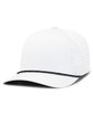 Pacific Headwear Weekender Perforated Snapback Cap white/ blck/ wht ModelQrt