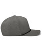 Pacific Headwear Weekender Perforated Snapback Cap graphite/ black ModelSide