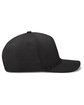 Pacific Headwear Weekender Perforated Snapback Cap black/ blk/ wht ModelSide