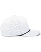 Pacific Headwear Weekender Perforated Snapback Cap white/ blck/ wht ModelSide