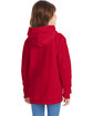Hanes Youth 7.8 oz. EcoSmart® 50/50 Pullover Hooded Sweatshirt deep red ModelBack
