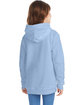 Hanes Youth 7.8 oz. EcoSmart® 50/50 Pullover Hooded Sweatshirt light blue ModelBack