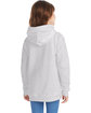 Hanes Youth 7.8 oz. EcoSmart® 50/50 Pullover Hooded Sweatshirt ash ModelBack