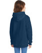 Hanes Youth 7.8 oz. EcoSmart® 50/50 Pullover Hooded Sweatshirt navy ModelBack