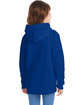 Hanes Youth 7.8 oz. EcoSmart® 50/50 Pullover Hooded Sweatshirt deep royal ModelBack