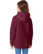 Hanes Youth 7.8 oz. EcoSmart® 50/50 Pullover Hooded Sweatshirt maroon ModelBack