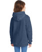 Hanes Youth 7.8 oz. EcoSmart® 50/50 Pullover Hooded Sweatshirt heather navy ModelBack