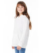 Hanes Youth 7.8 oz. EcoSmart® 50/50 Pullover Hooded Sweatshirt white ModelQrt