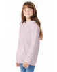 Hanes Youth 7.8 oz. EcoSmart® 50/50 Pullover Hooded Sweatshirt pale pink ModelQrt