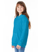 Hanes Youth 7.8 oz. EcoSmart® 50/50 Pullover Hooded Sweatshirt teal ModelQrt