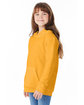 Hanes Youth 7.8 oz. EcoSmart® 50/50 Pullover Hooded Sweatshirt gold ModelQrt