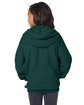 Hanes Youth EcoSmart Full-Zip Hooded Sweatshirt deep forest ModelBack